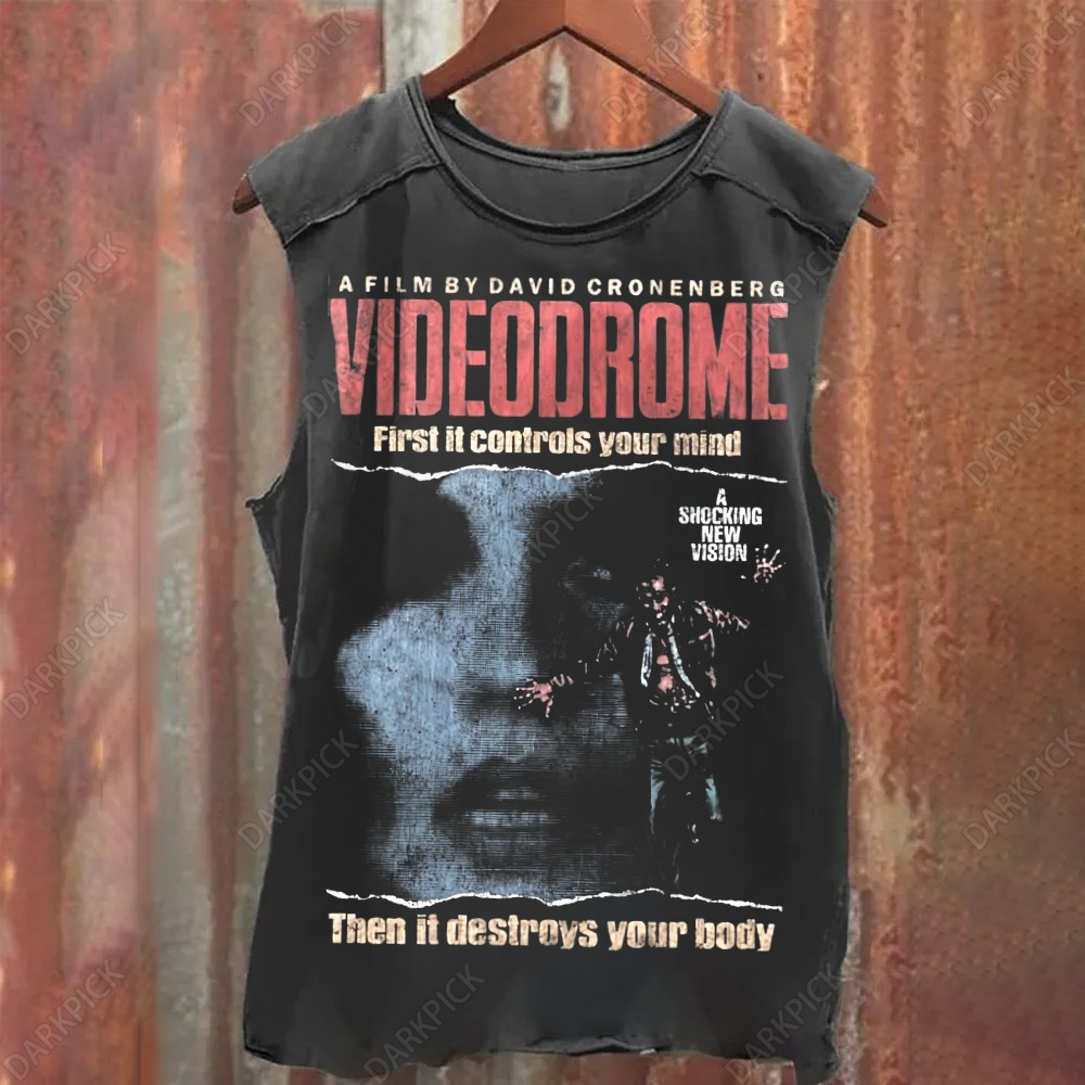 Unisex Graphic Videodrome film poster Cotton Tank Top