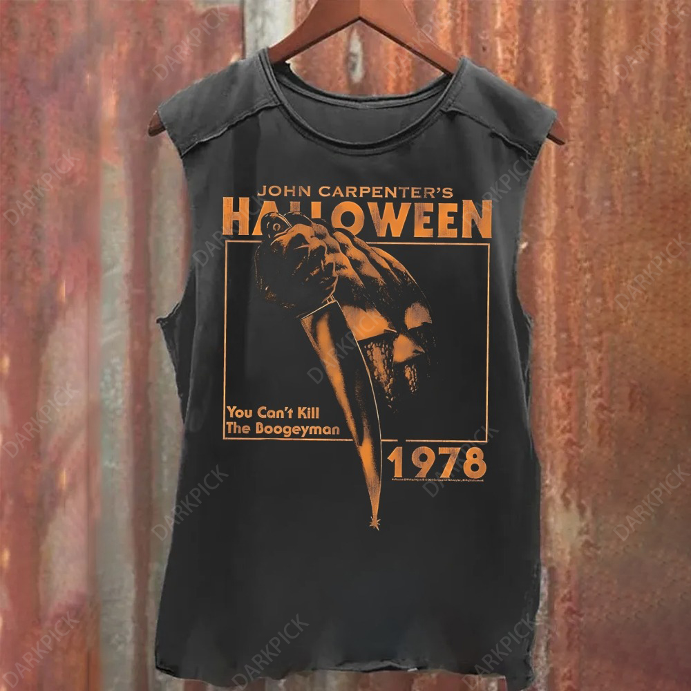 Unisex Vintage Washed  Halloween Tank Top