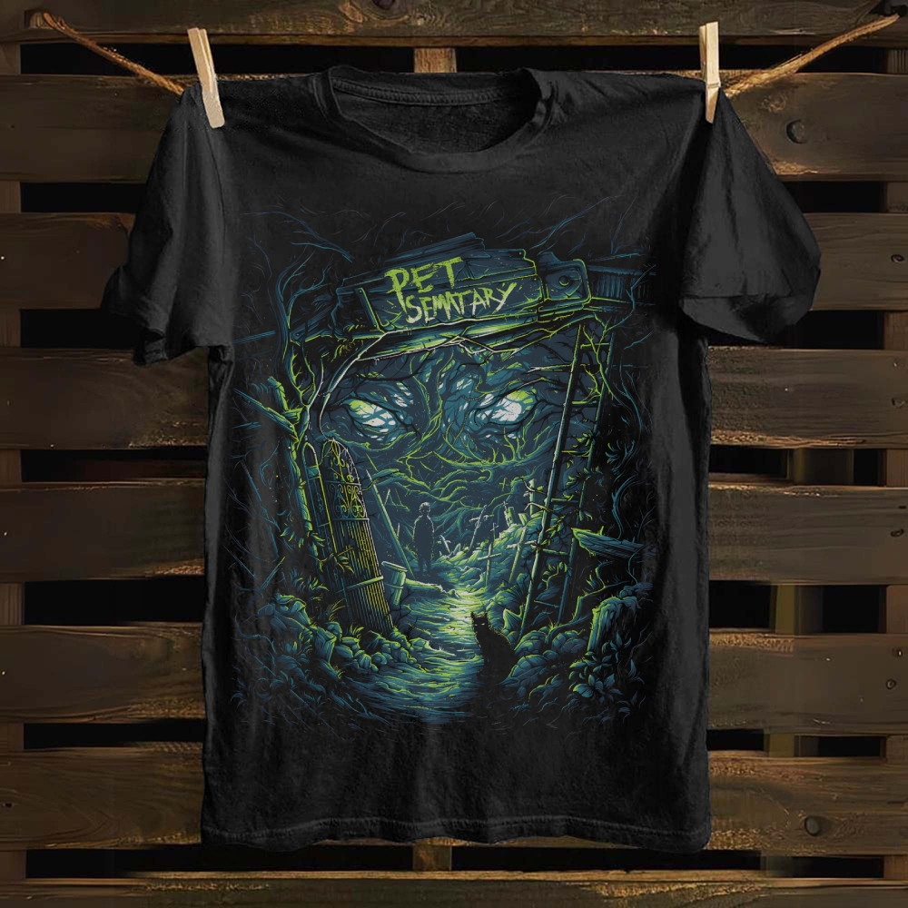 Unisex Retro PET SEMATARY Print T-shirt