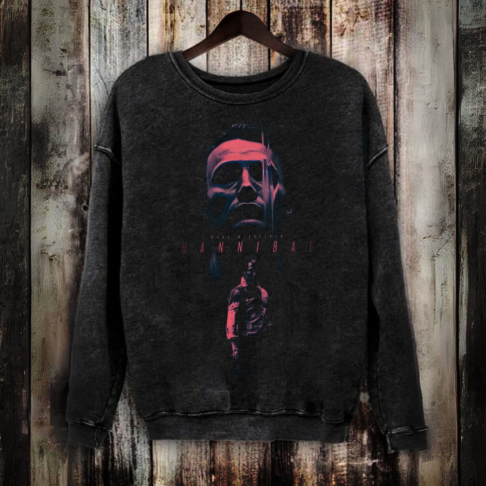 Unisex Vintage  Washed Hannibal  Sweatshirt