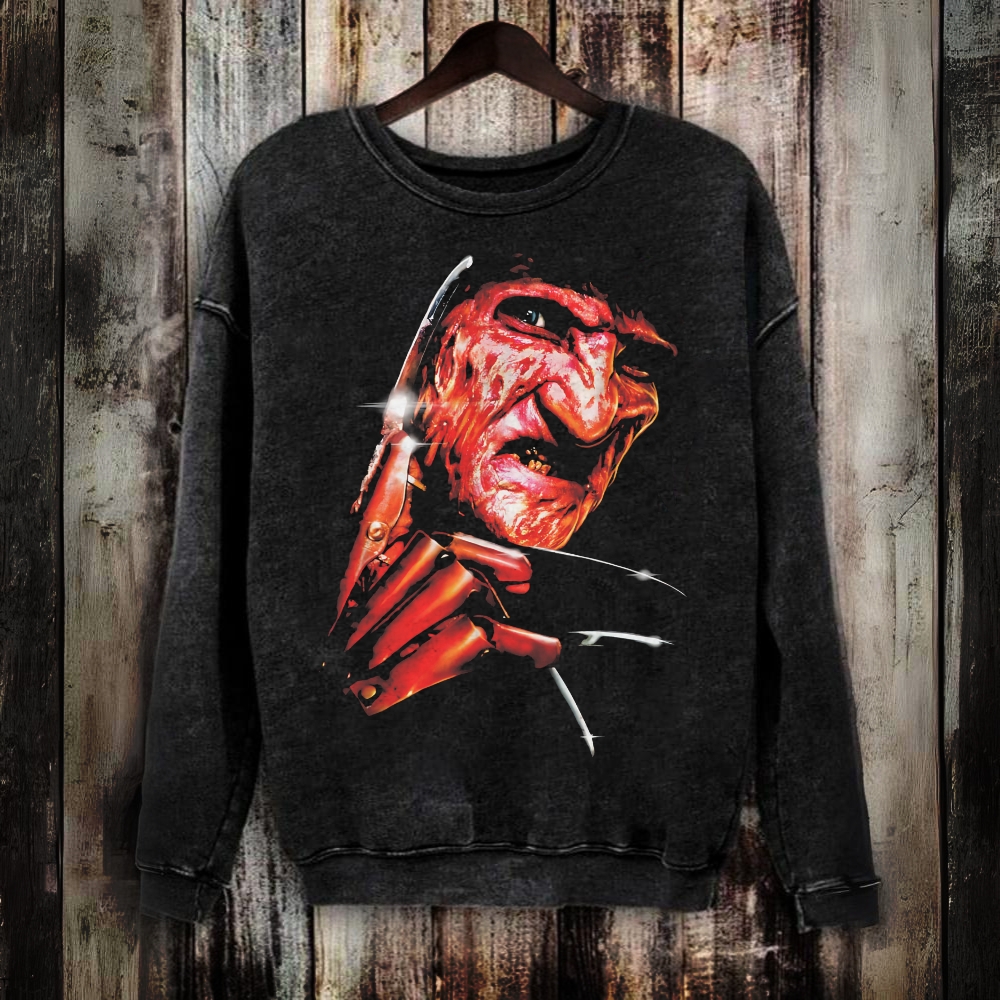 Unisex Vintage  Washed A Nightmare on Elm Street Sweatshirt