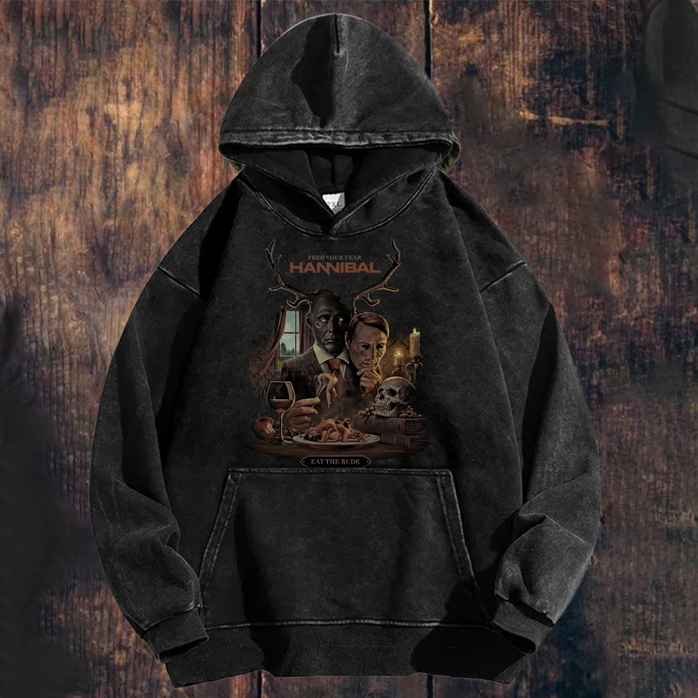 Unisex Washed  Hannibal hoodie