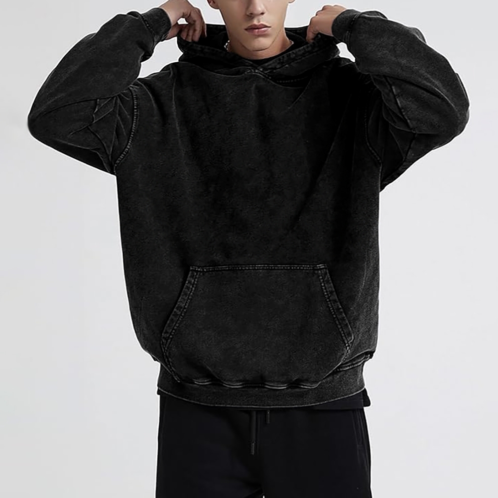 Gen X Skull Printing Washed hoodie