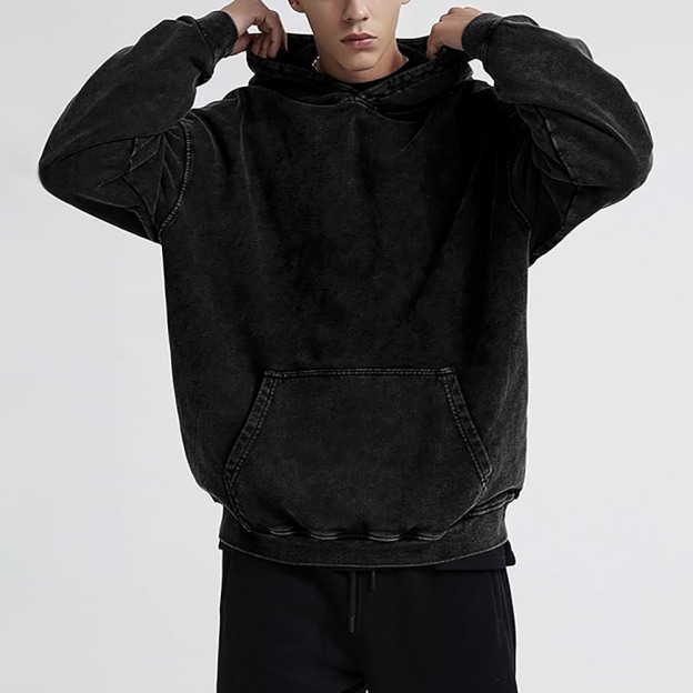 Gen X Skull Printing Washed hoodie