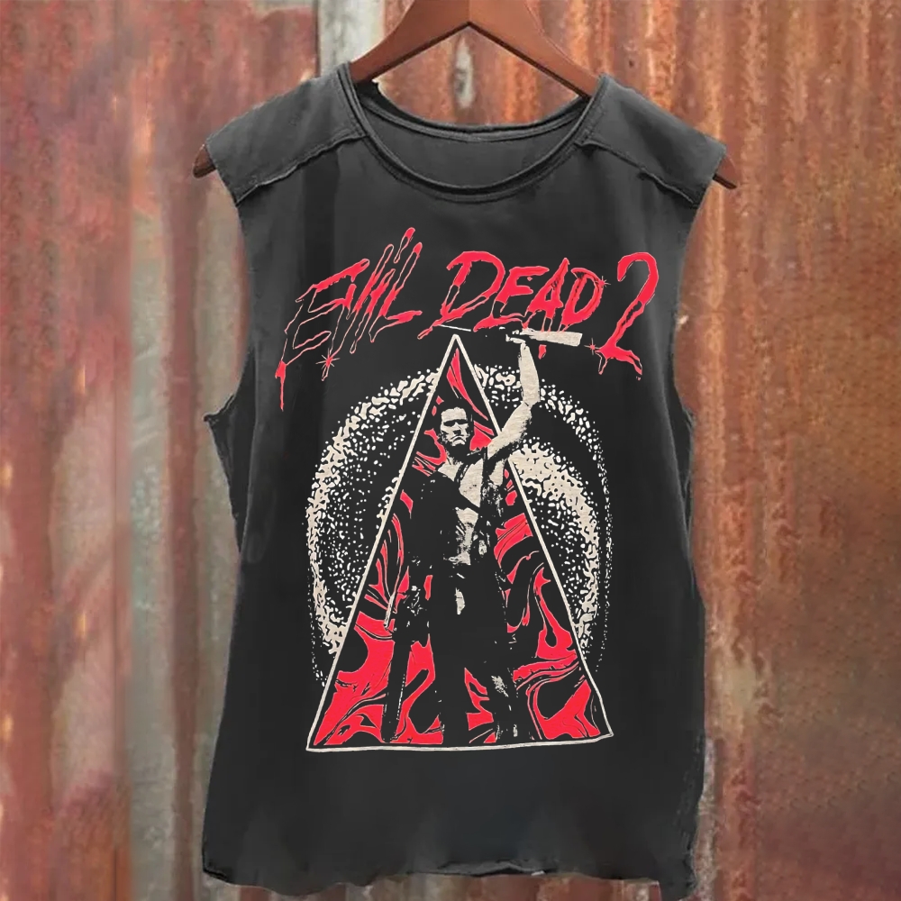 Unisex Vintage Washed  Evil Dead Tank Top