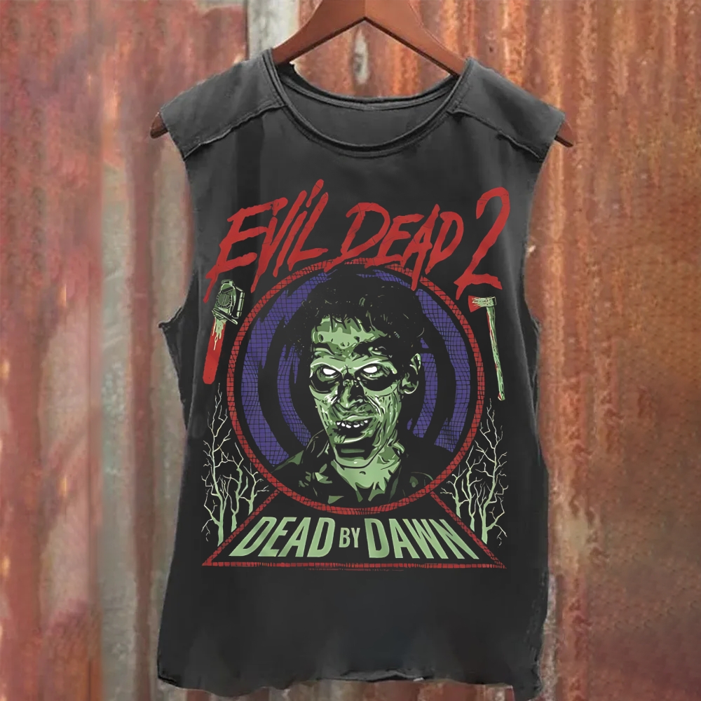 Unisex Vintage Washed Evil Dead Tank Top