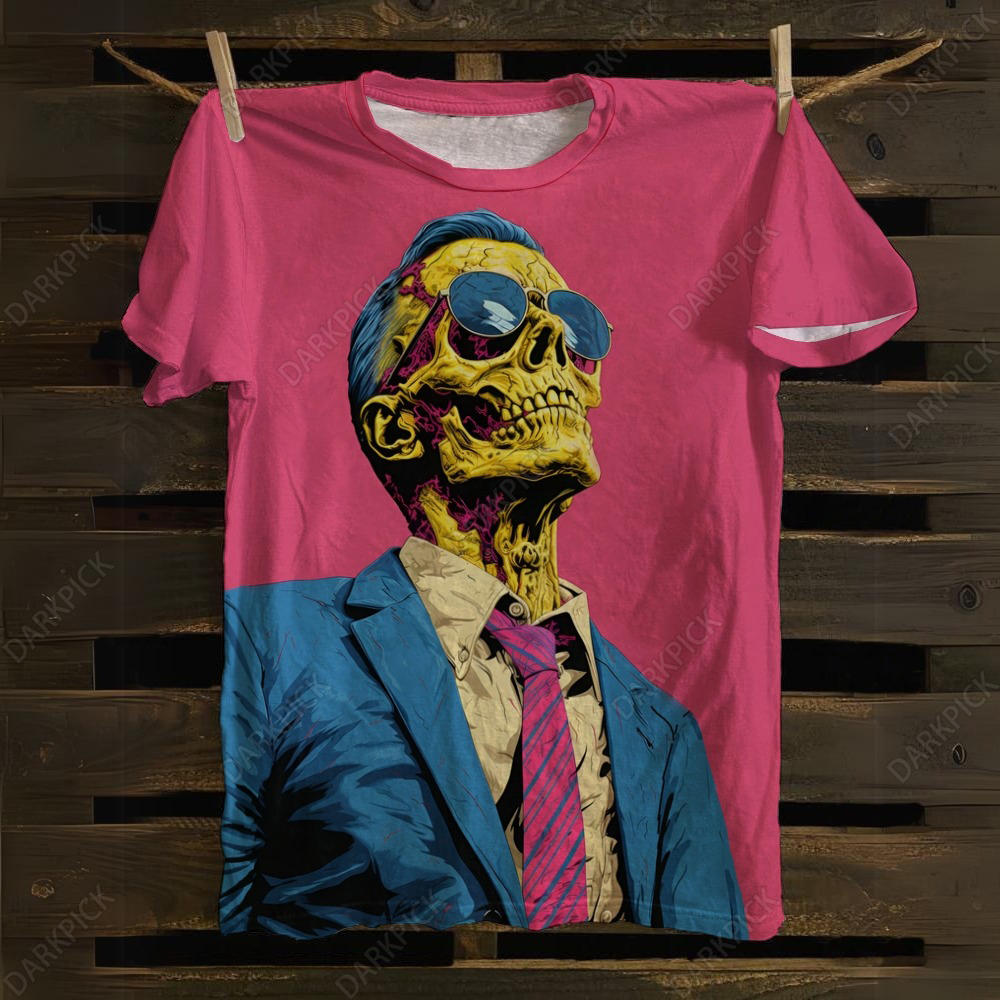 Unisex Fantasy Fashion Skull Art Illustration T-Shirt