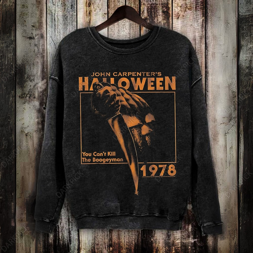 Unisex Vintage  Washed Michael myers  Halloween  Sweatshirt
