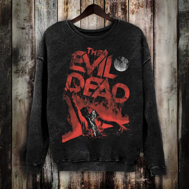 Unisex Vintage  Washed  Evil Dead  Sweatshirt