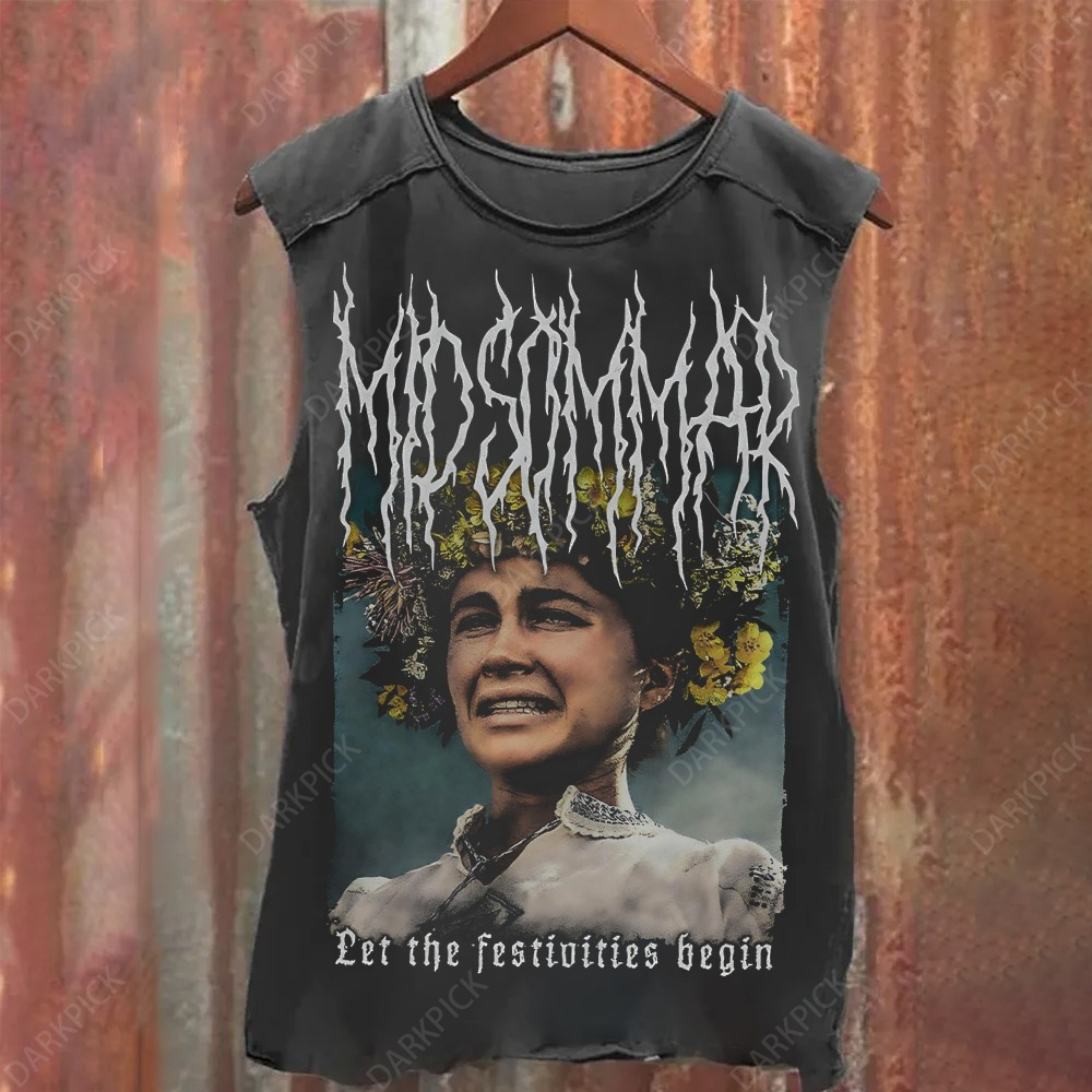 Unisex Vintage Washed  Midsommar Florence Pugh Tank Top