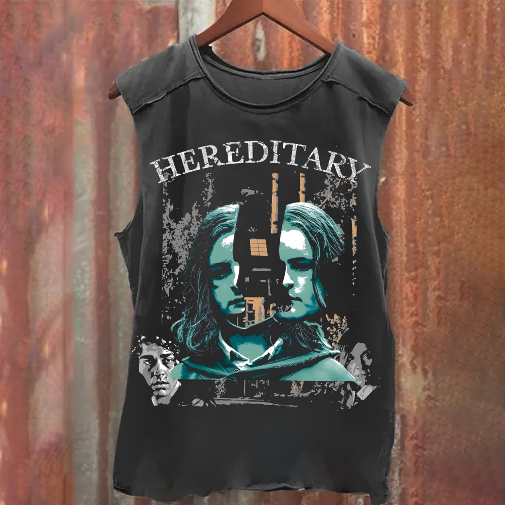 Unisex Vintage Washed  Hereditary moive poster  Tank Top