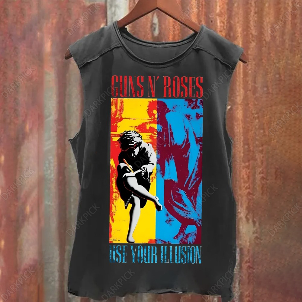 Unisex Vintage Washed Guns N' Roses Official Use Your Illusion Tank Top
