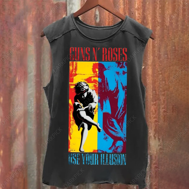 Unisex Vintage Washed Guns N' Roses Official Use Your Illusion Tank Top