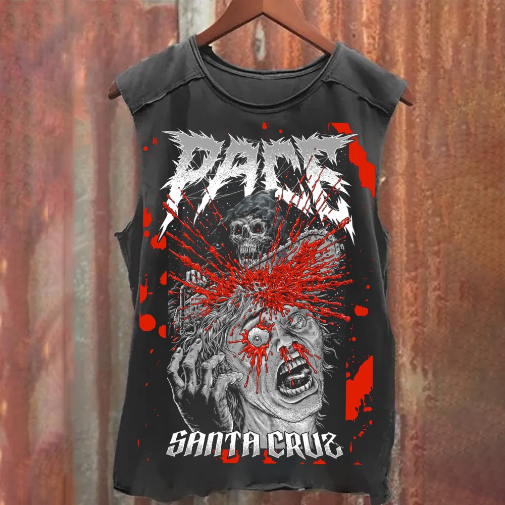Unisex Vintage Washed deck graphic Tank Top