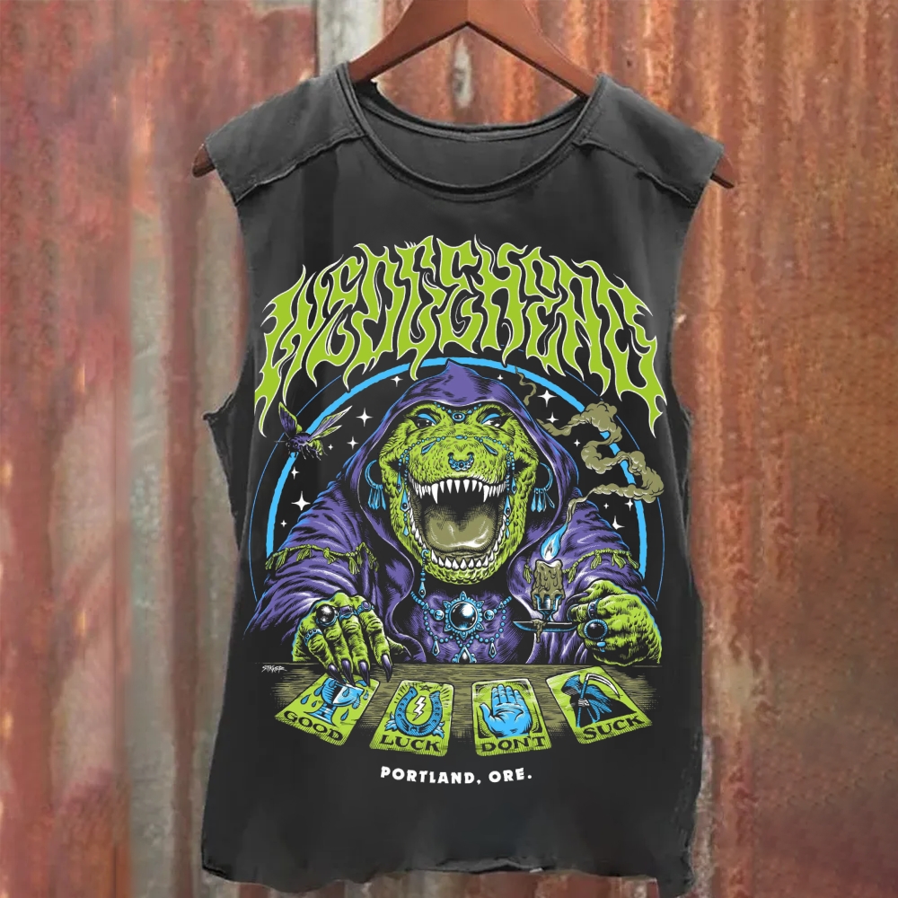 Unisex Vintage Washed Fortune Teller  graphic for  pinball spot Tank Top