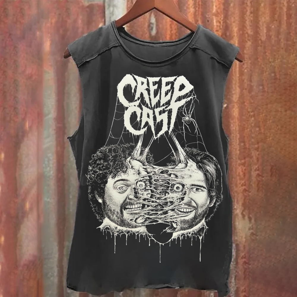 Unisex Vintage Washed Papa Meat Creep Tank Top