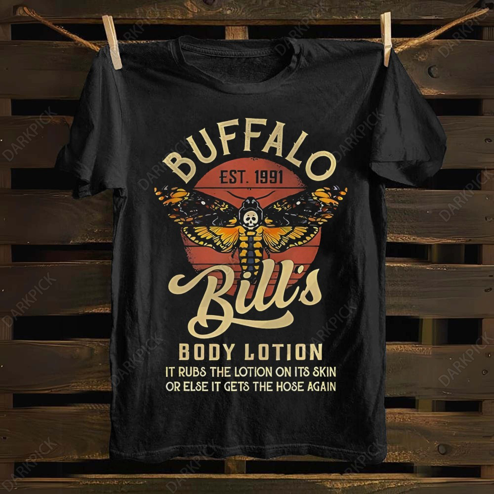 Unisex cotton Buffalo Bills Body Lotion Distressed Grafikdruck T-shirt