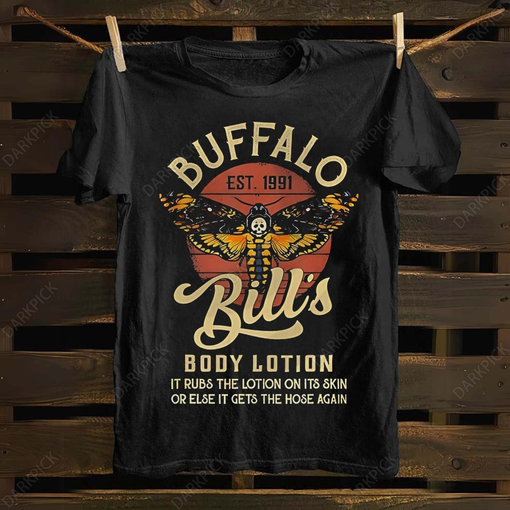 Unisex cotton Buffalo Bills Body Lotion Distressed Grafikdruck T-shirt