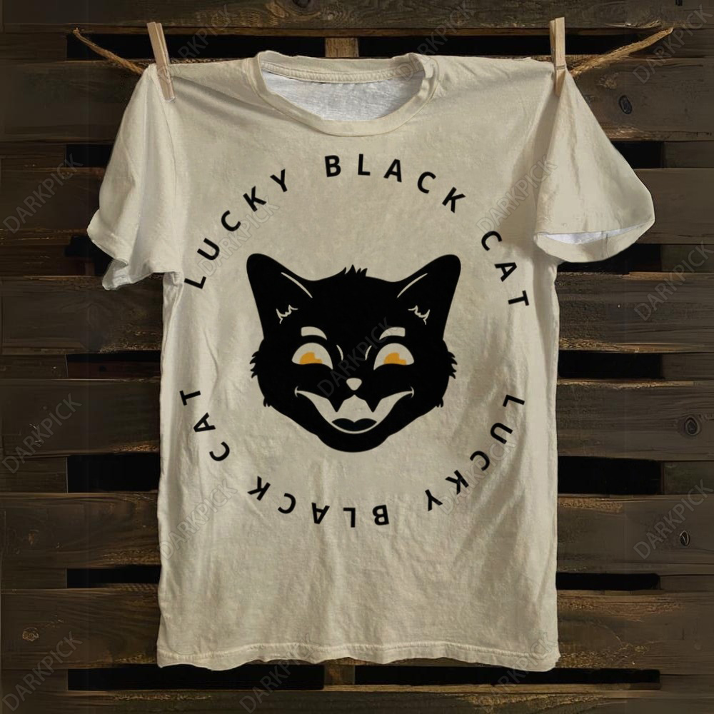 Unisex Lucky Black Cat T-Shirt
