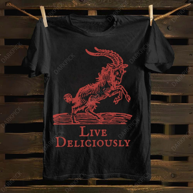 Unisex cotton The Witch Live Deliciously  T-shirt