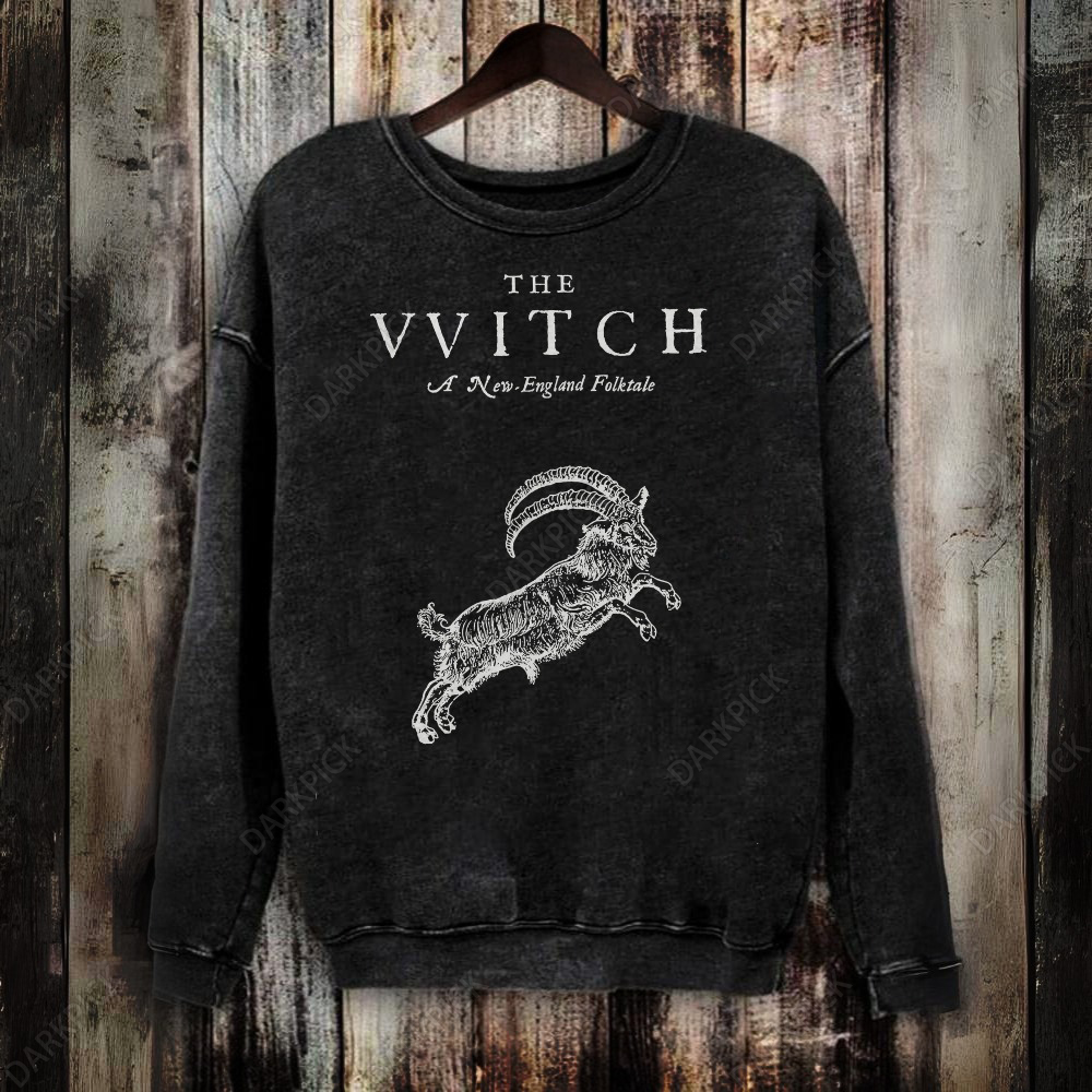 Unisex Vintage Washed The Witch Live Deliciously Sweatshirt