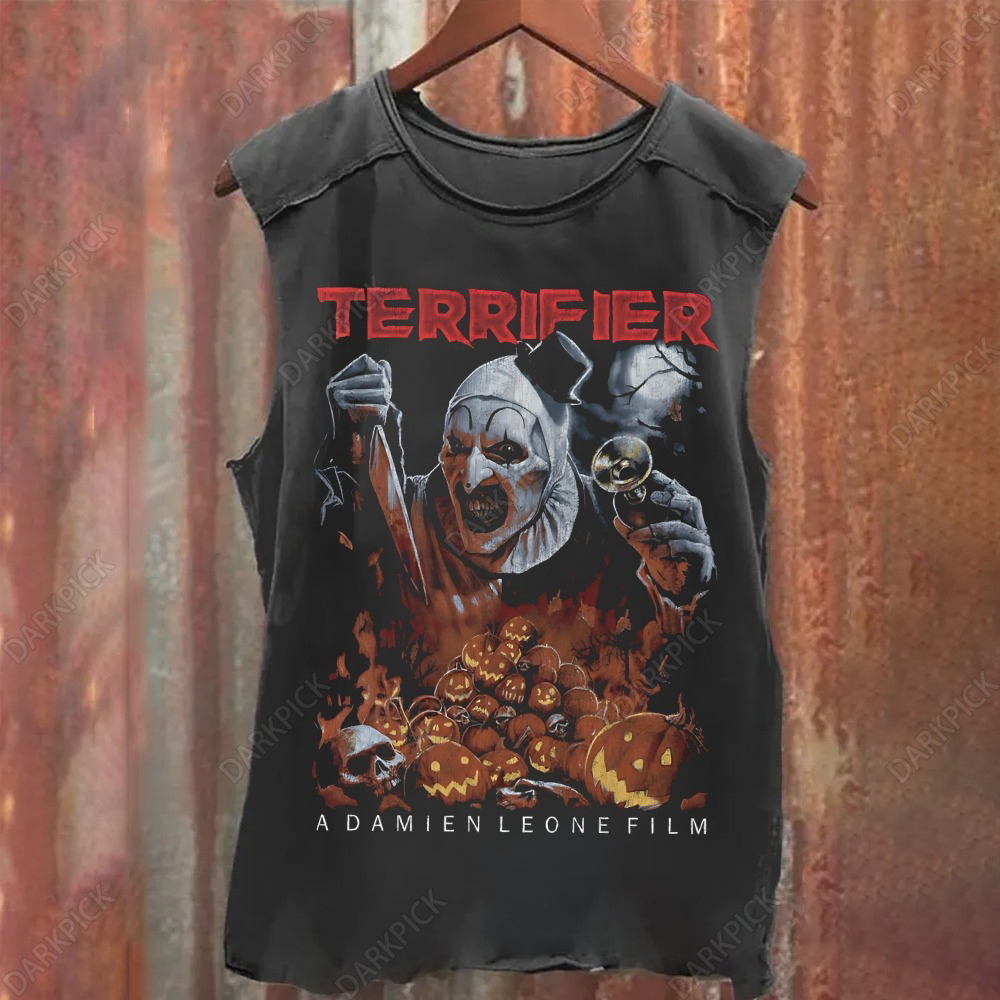 Unisex Vintage Washed The Terrifier Damian Leone Tank Top