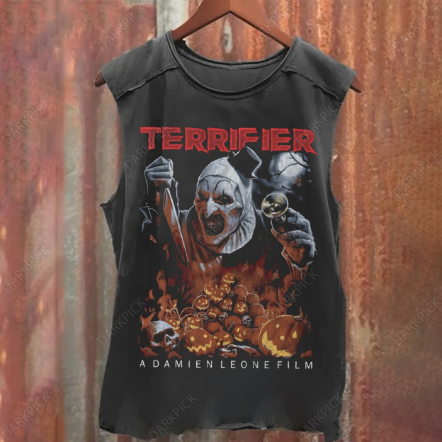 Unisex Vintage Washed The Terrifier Damian Leone Tank Top