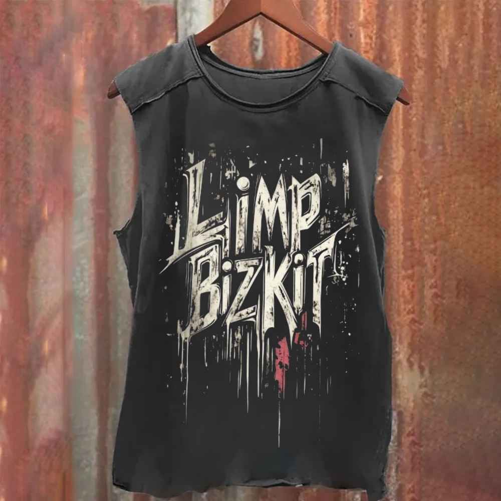Unisex Vintage Washed Limp Bizkit Tank Top