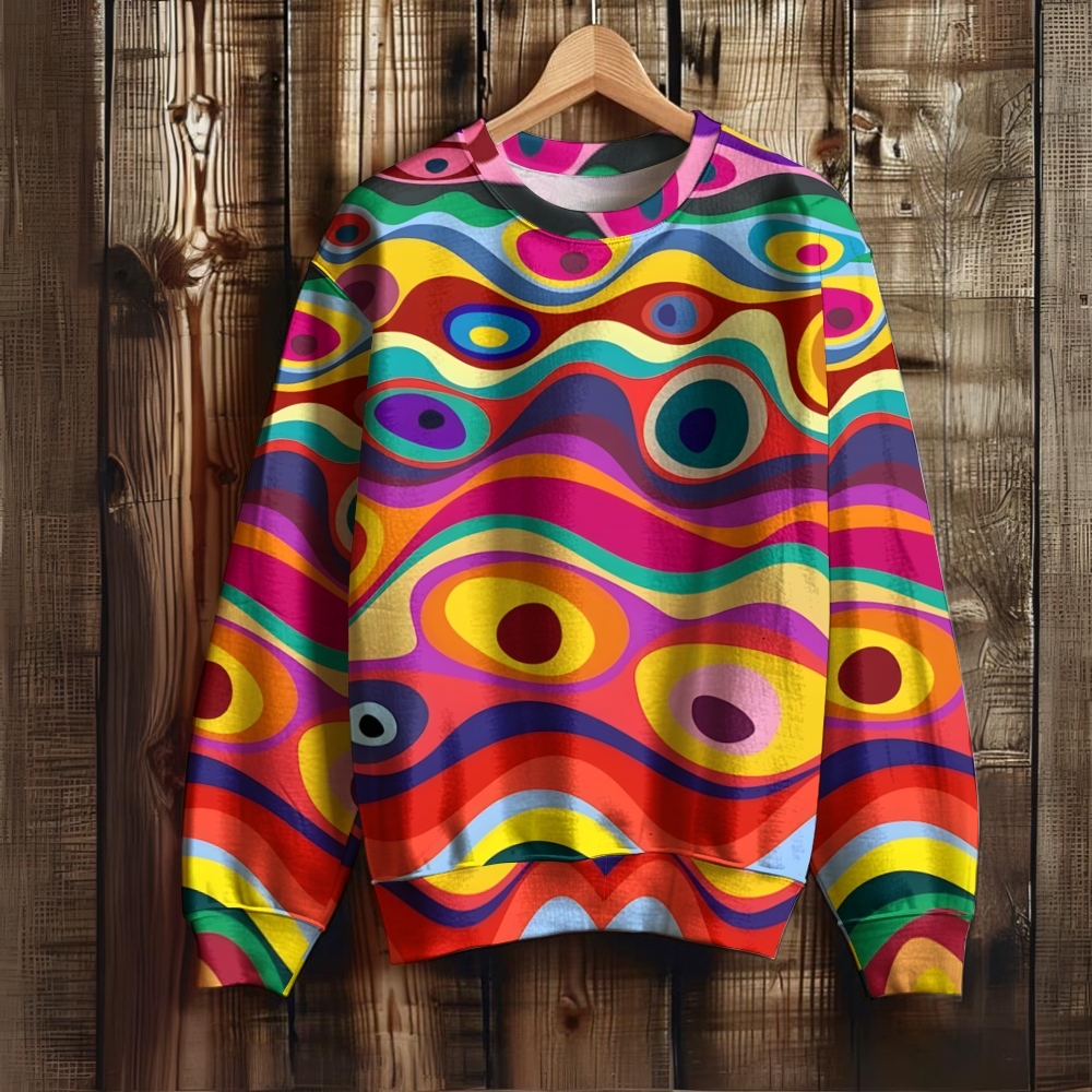 Unisex Colorful Geometry Printed Sweatshirt