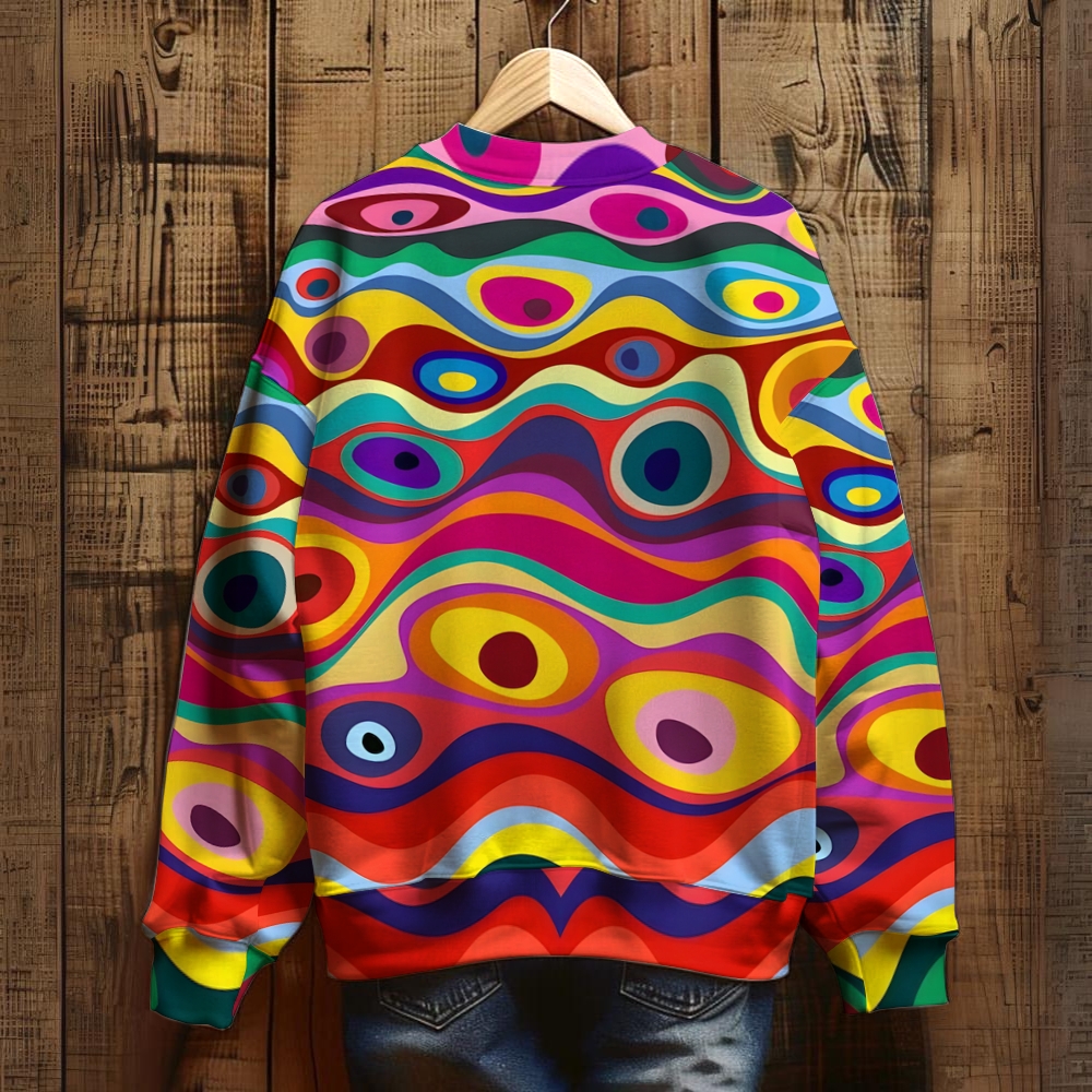 Unisex Colorful Geometry Printed Sweatshirt