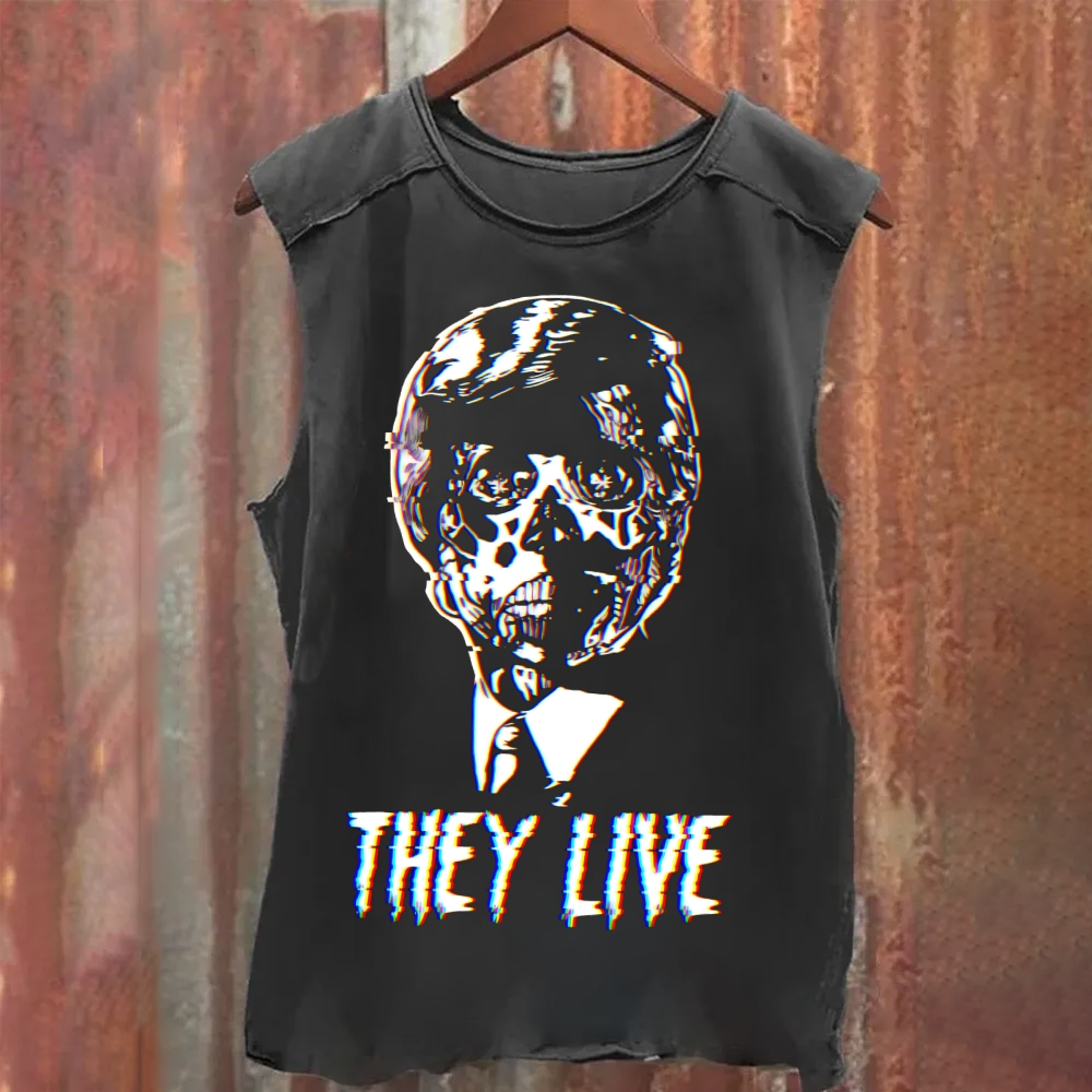 Unisex Vintage Washed John Carpenter's They Live Tank Top