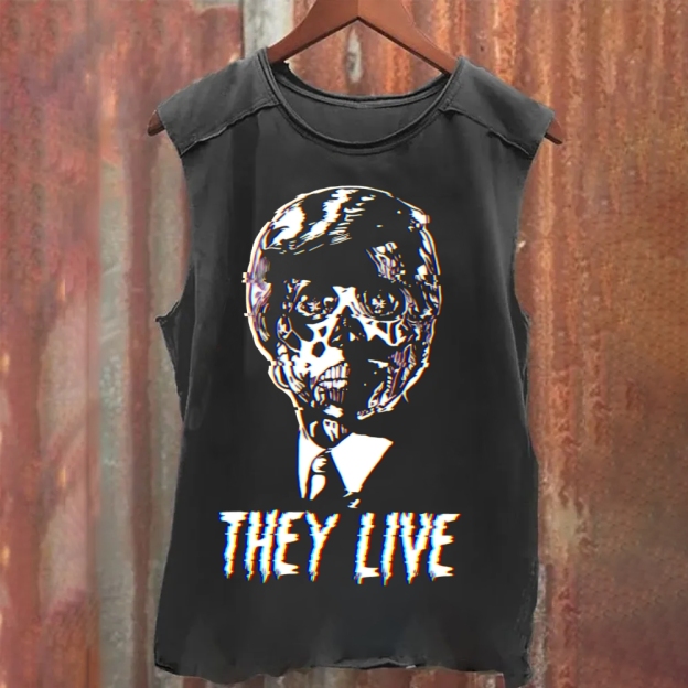 Unisex Vintage Washed John Carpenter's They Live Tank Top
