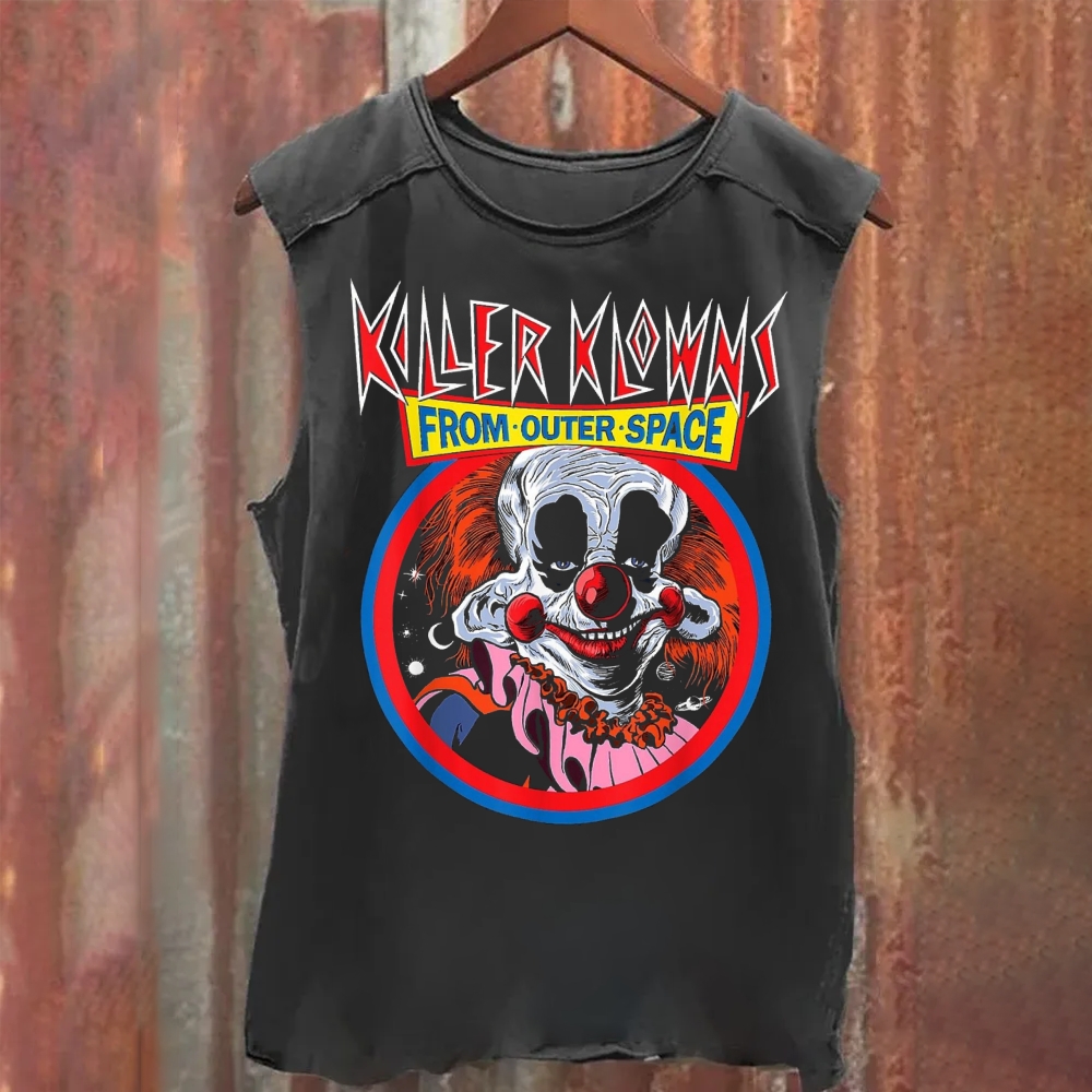 Unisex Vintage Washed Killer Klowns From Outer Space Clown Tank Top