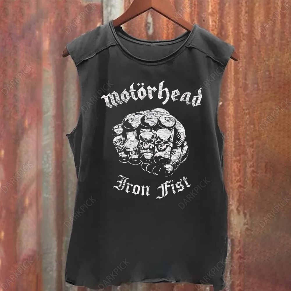 Unisex Vintage Washed Motorhead Heavy Metal Band Tank Top