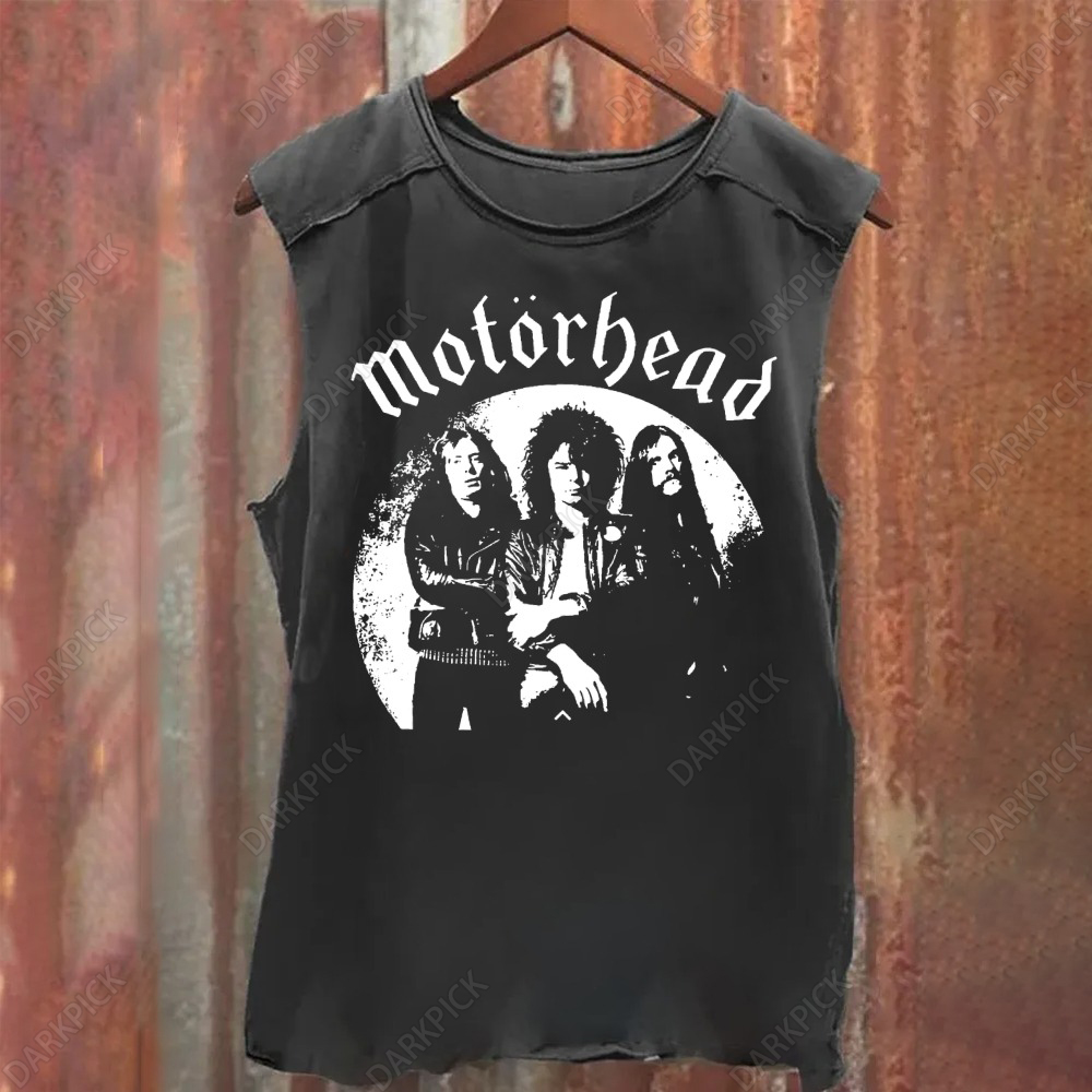 Unisex Vintage Washed Motorhead Heavy Metal Band  Tank Top