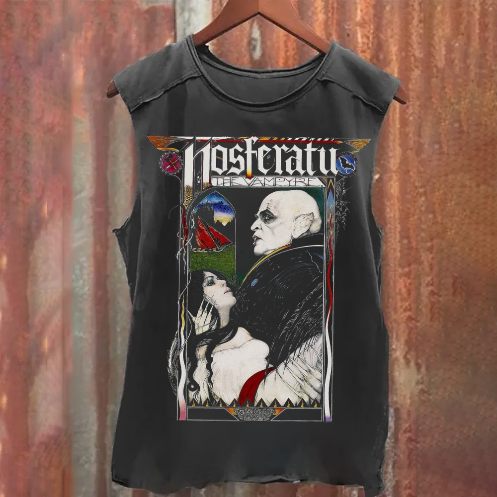 Unisex Vintage Washed Nosferatu: A Symphony of Horror (1922) Tank Top
