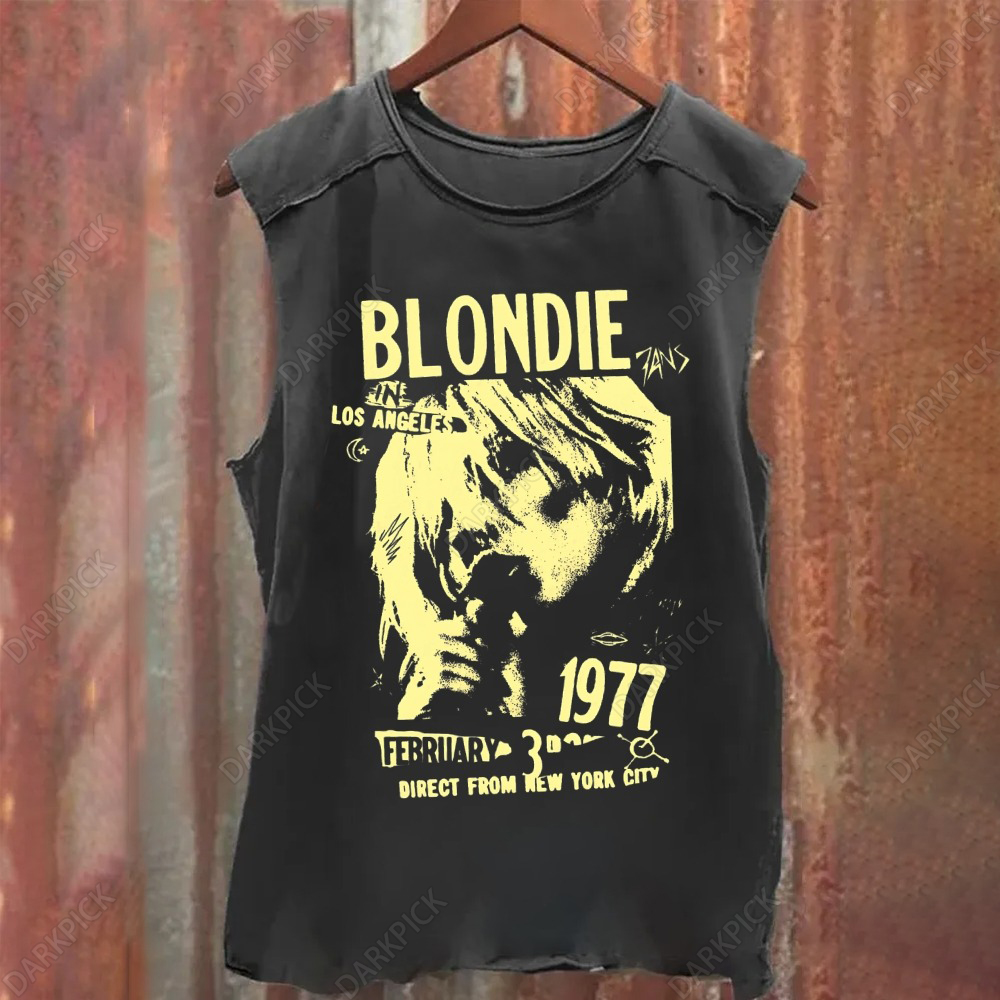 Unisex Vintage Washed Blondie 1977 Direct From New York City Tank Top
