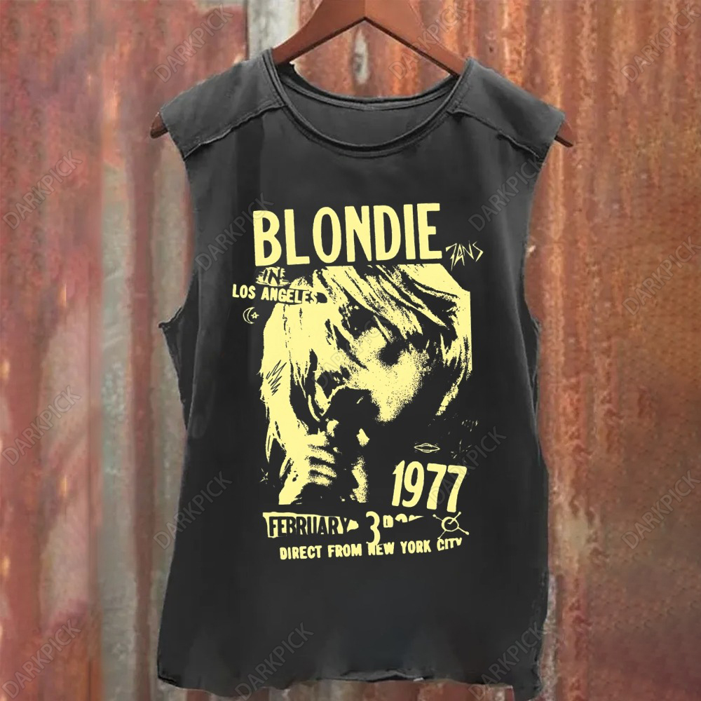 Unisex Vintage Washed Blondie 1977 Direct From New York City Tank Top