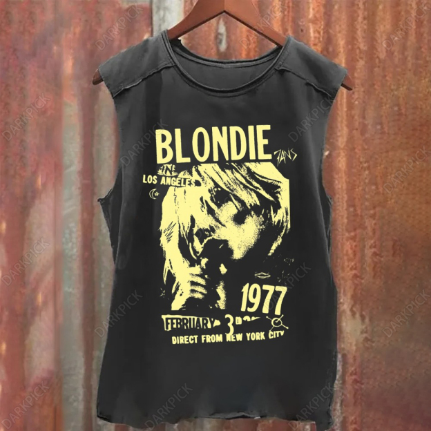 Unisex Vintage Washed Blondie 1977 Direct From New York City Tank Top