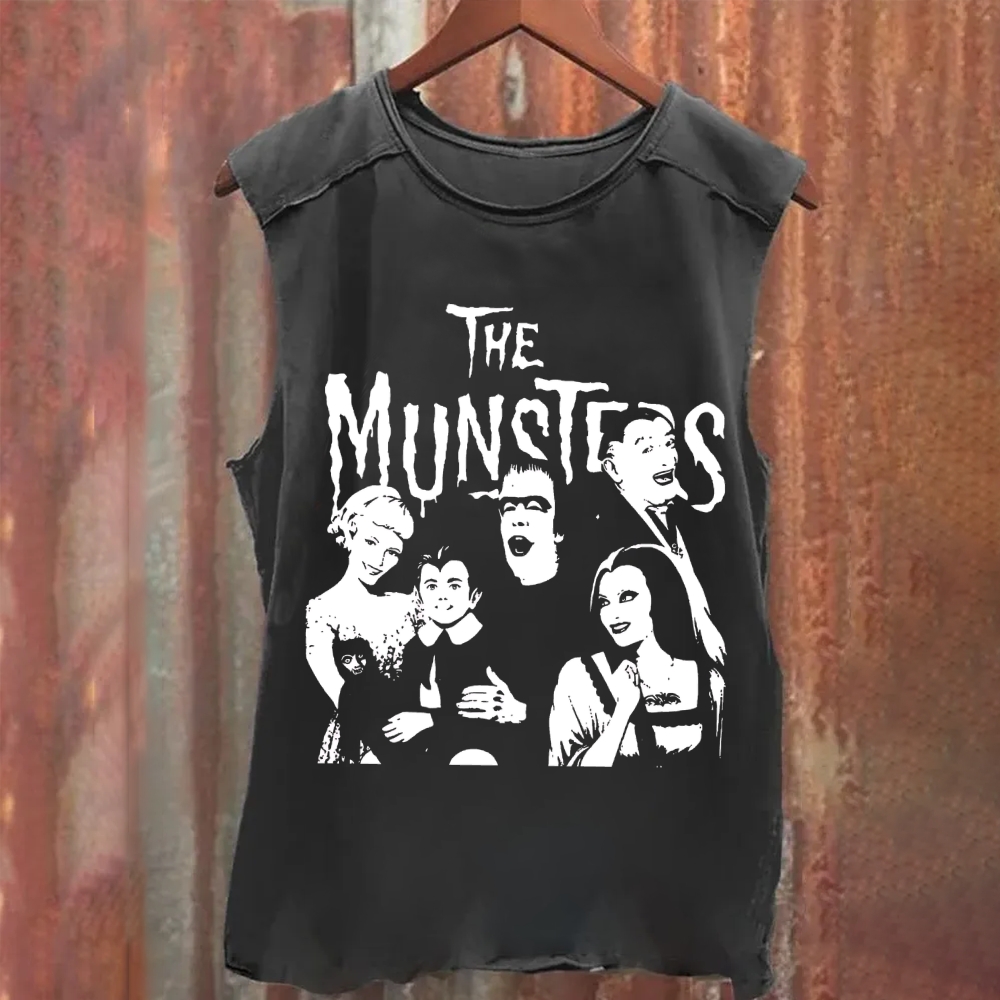 Unisex Vintage Washed The Munsters series Tank Top