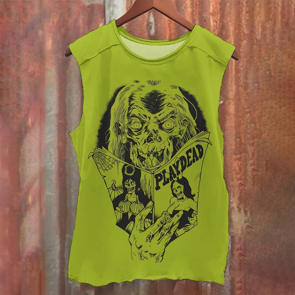 Unisex Casual Tales from the Crypt Printed Tank Top
