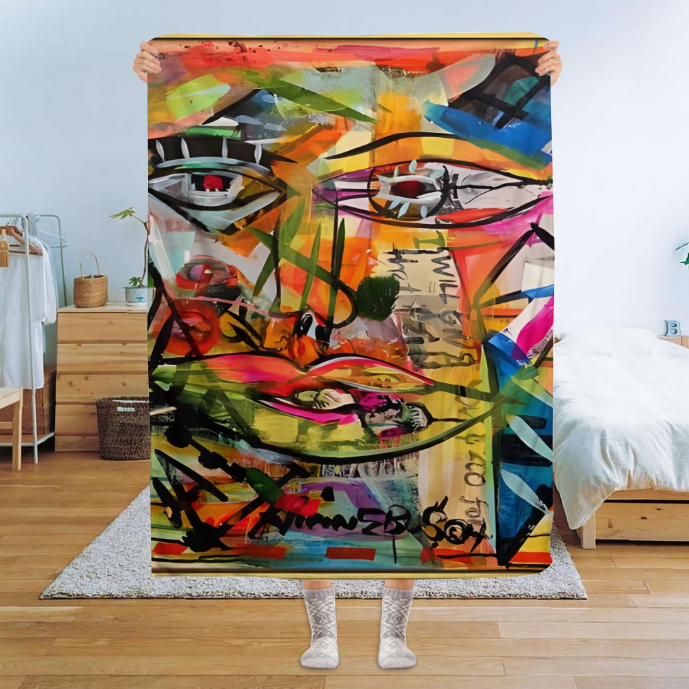 Artistic Graffiti Blanket