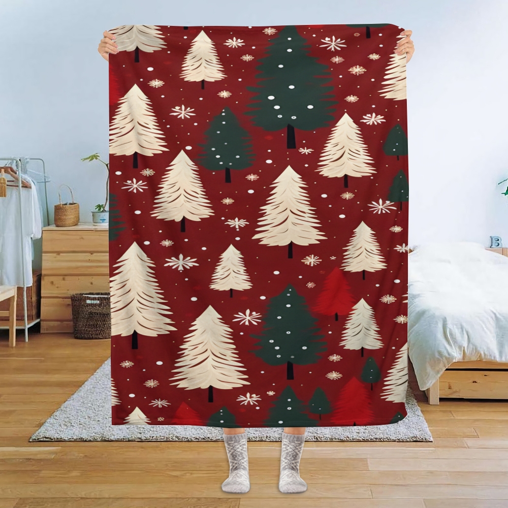 Christmas Tree Flannel Blanket