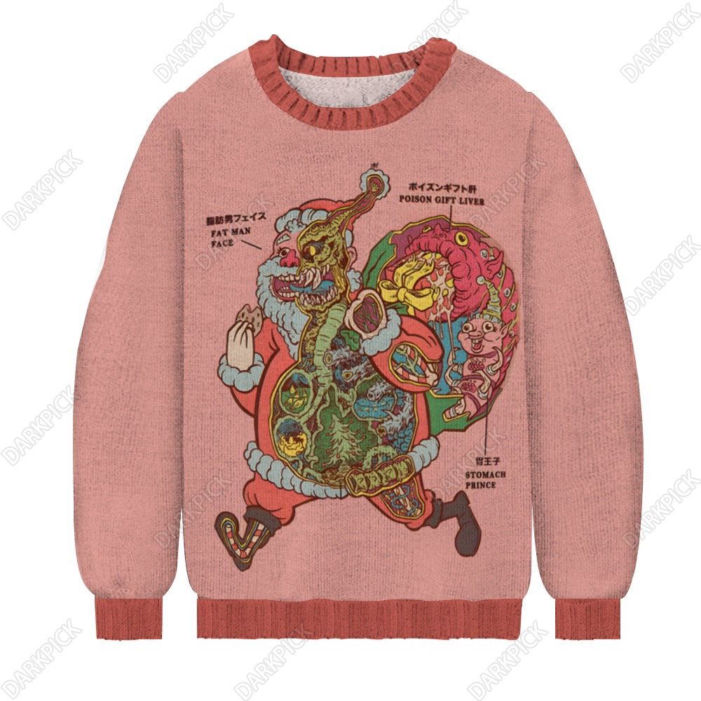 Christmas Devil Casual Knit Crew Neck Sweater