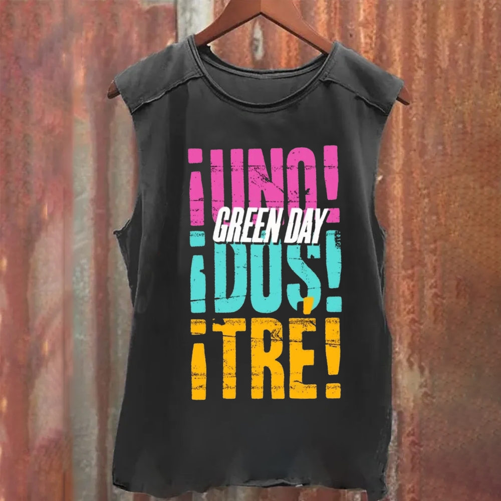 Unisex Vintage Washed Green Day Rock Band Tank Top – darkpick