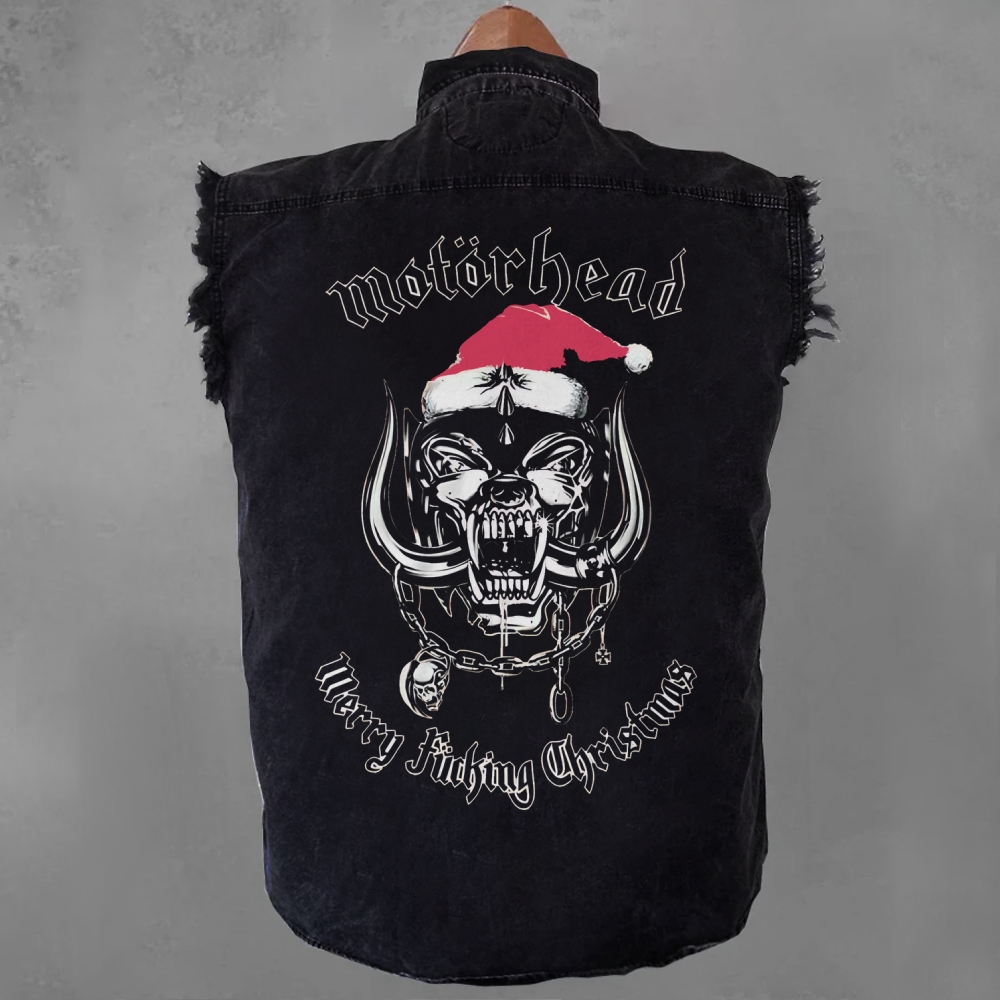 Motörhead Best Motorhead Band Sleeveless Denim Jacket
