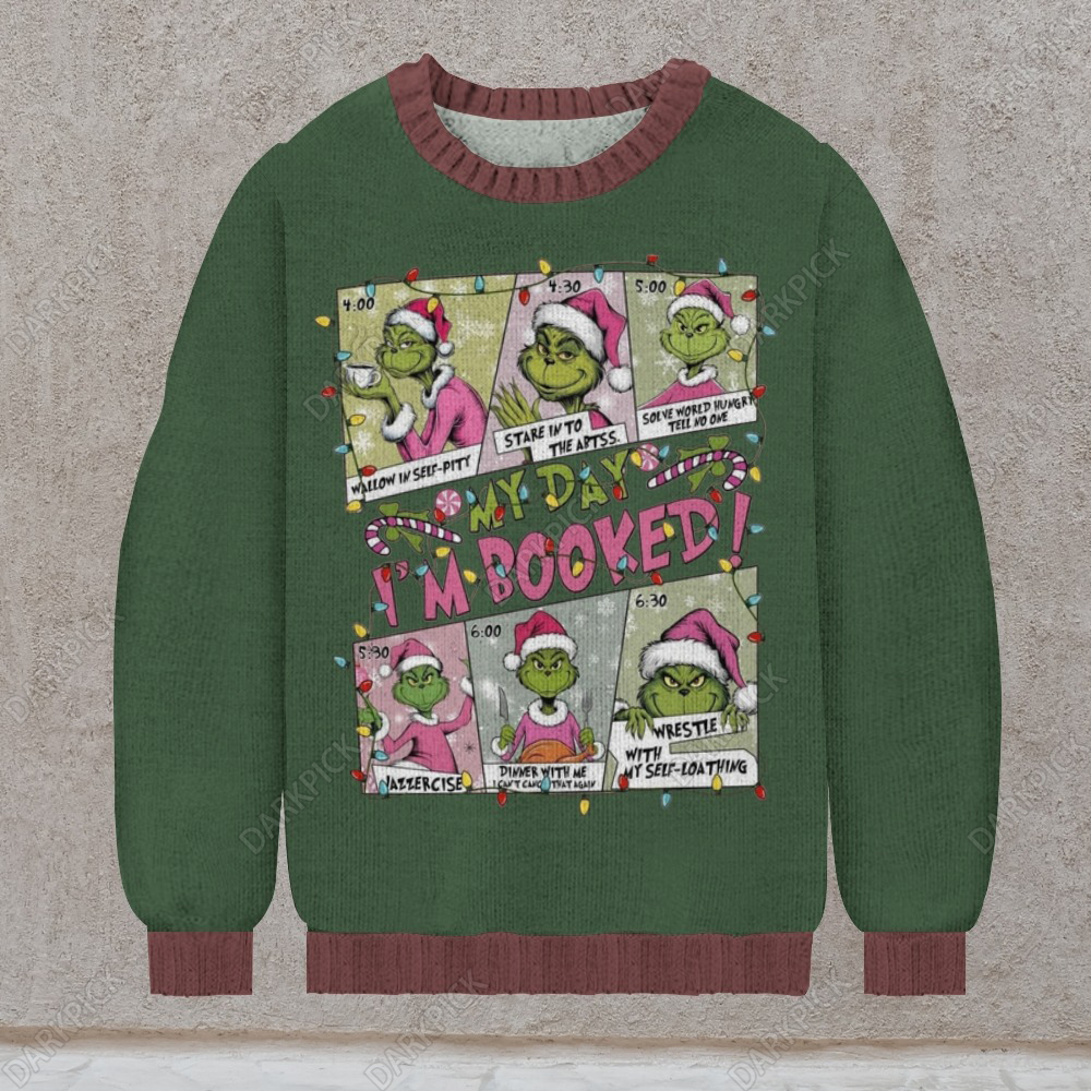 Men's Christmas Print Casual Knit Crew Neck Sweater