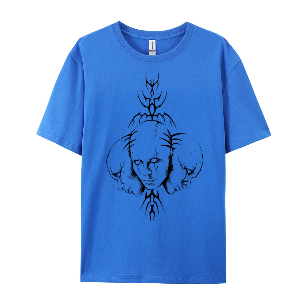 Unisex cotton Horror Art Heads  T-shirt