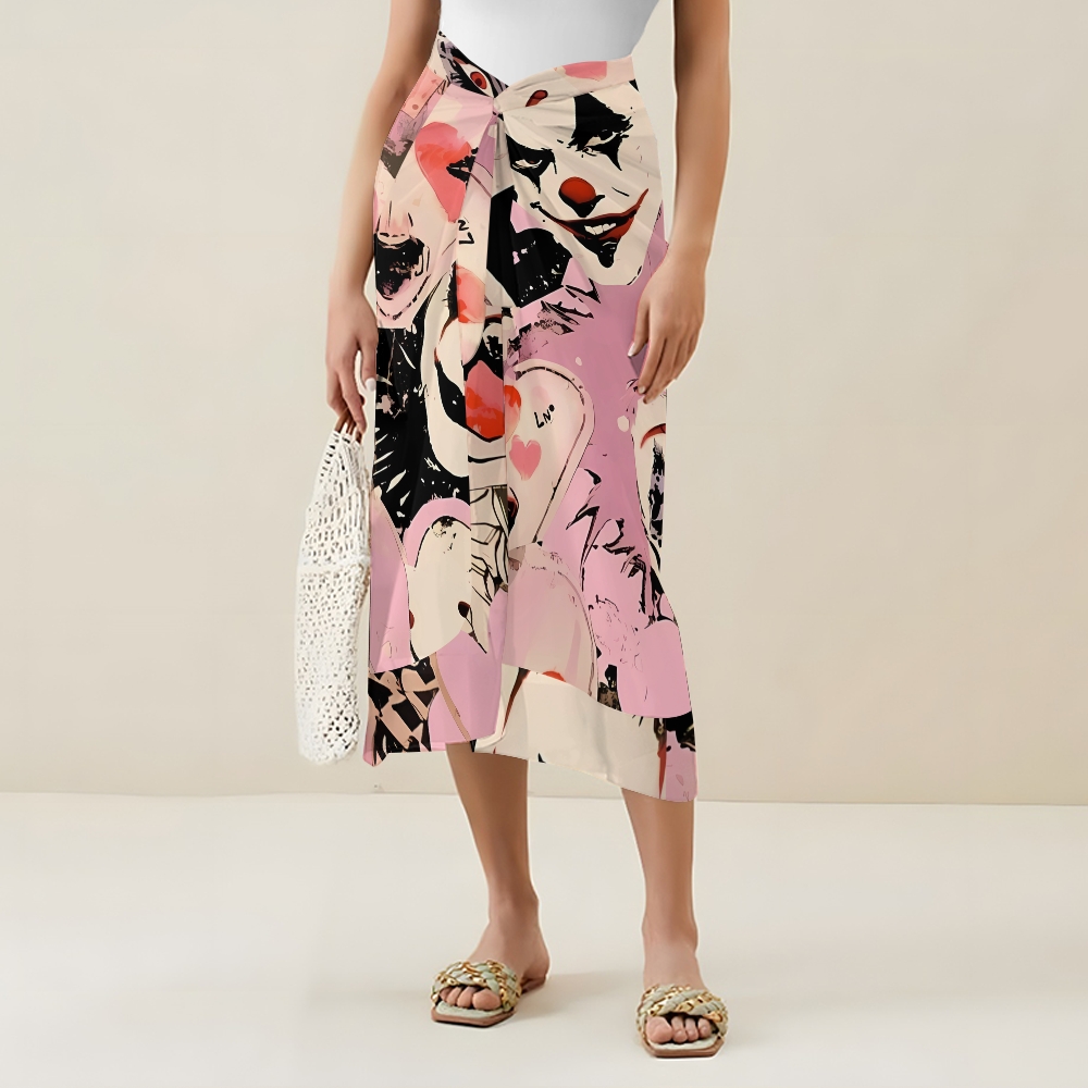 Women's Clown Printed One Piece Swimsuits and Cover Ups