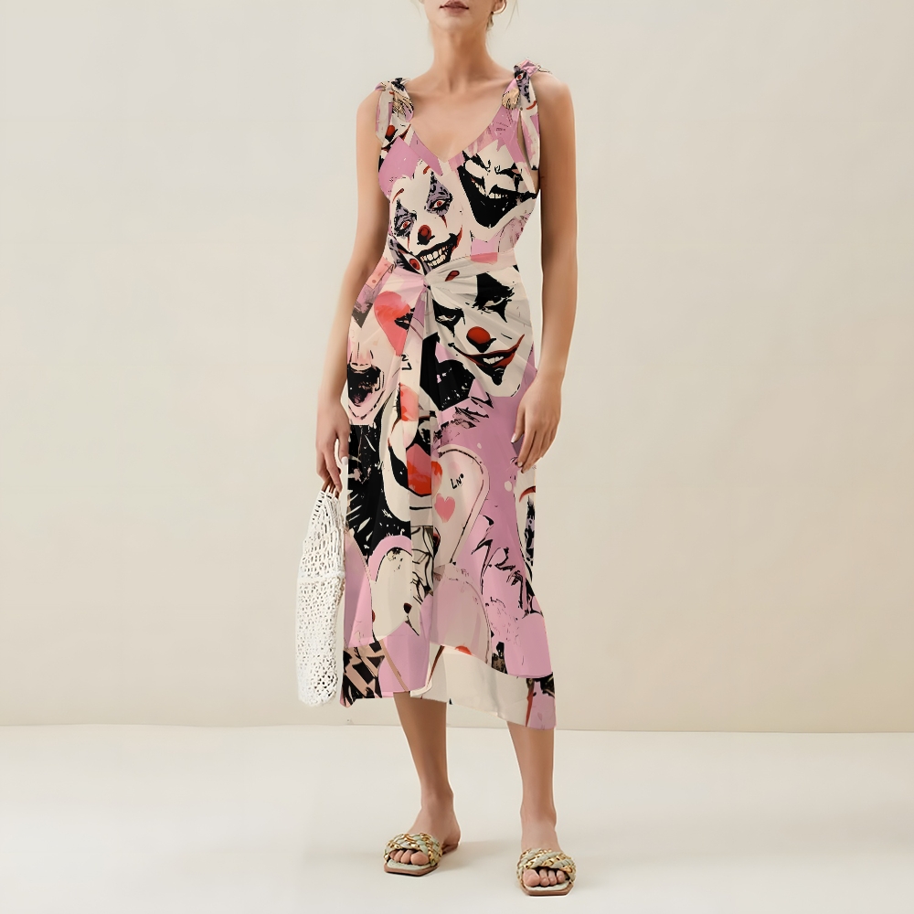 Women's Clown Printed One Piece Swimsuits and Cover Ups